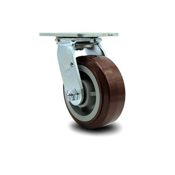 Service Caster 5 Inch Polyurethane Wheel Swivel Caster with Roller Bearing SCC-30CS520-PPUR - main